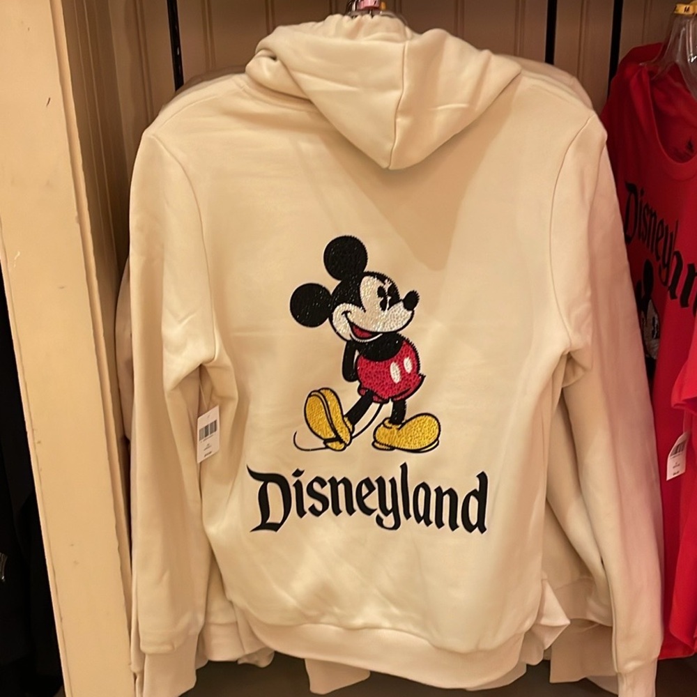 Disneyland Mickey Mouse Sequin Zip Hoodie New